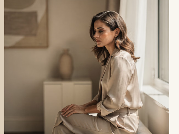 Mulher vivendo a espera em Deus em meio a uma dor silenciosa